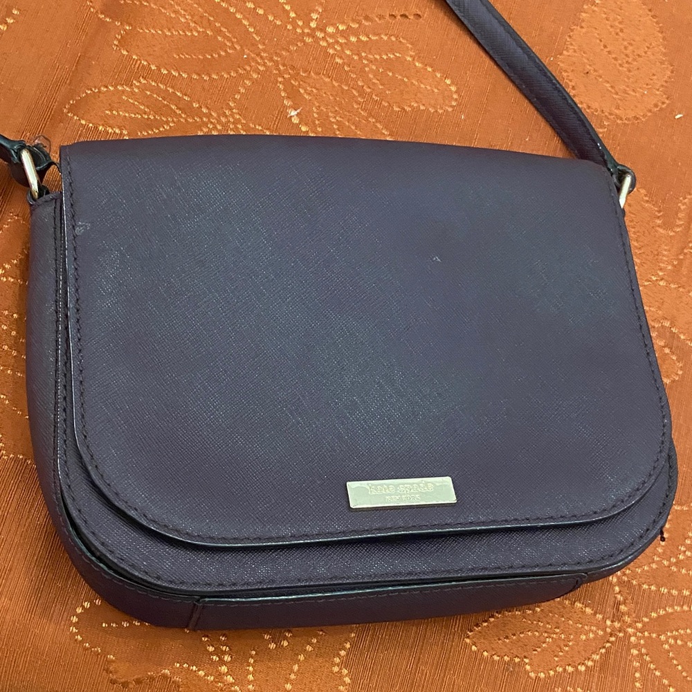 Kate Spade Leather Crossbody Bag - Deep Purple
